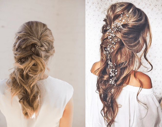 Resultado de imagem para penteados de noivas 2019